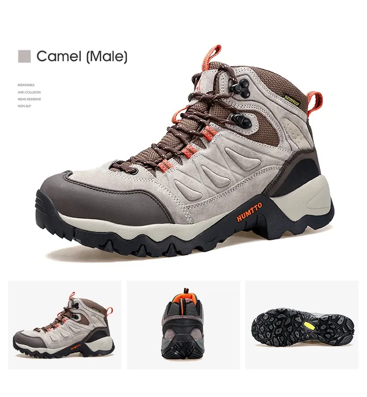 HUMTTO Damen-Trekkingschuhe aus Leder mit Winterkomfort