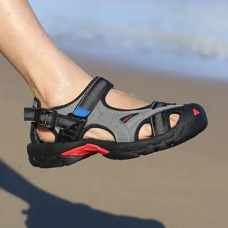 HUMTTO Herren-Hybridsandalen für Sommer, Wasser und Trail