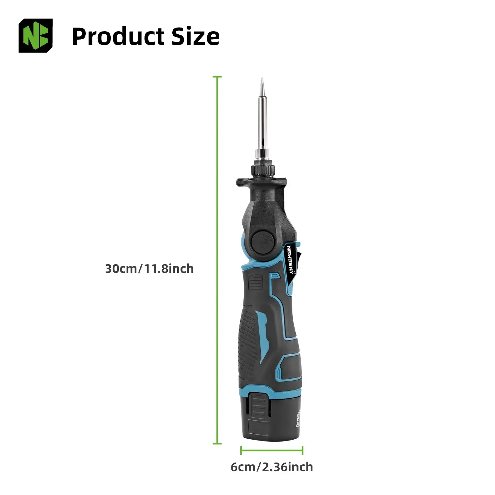 Kompakter 12V-Lötkolben mit 400 °C und 30 W