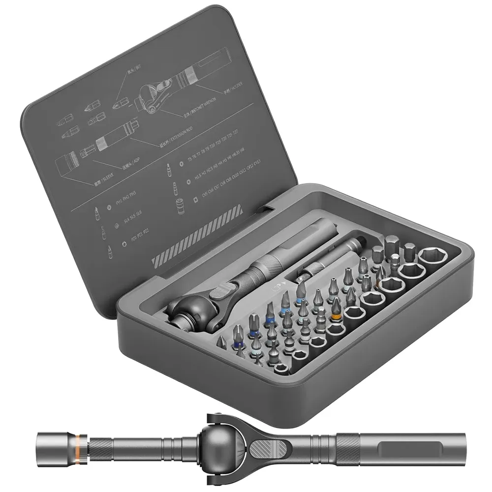 Galacok 40-in-1 Ratschen-Schrauberset mit 180°-Griff