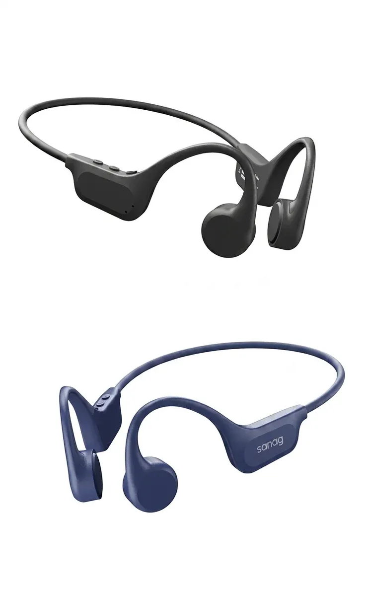 Sanag B60S Knochenleitungs-Kopfhörer in Schwarz und Blau
