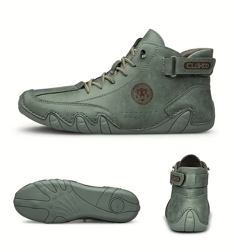 Leichte Herren-Schnürsneaker aus PU in Schwarz-Braun