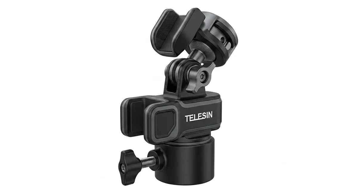 תושבת קלמפ TELESIN עם מפרק כדורי