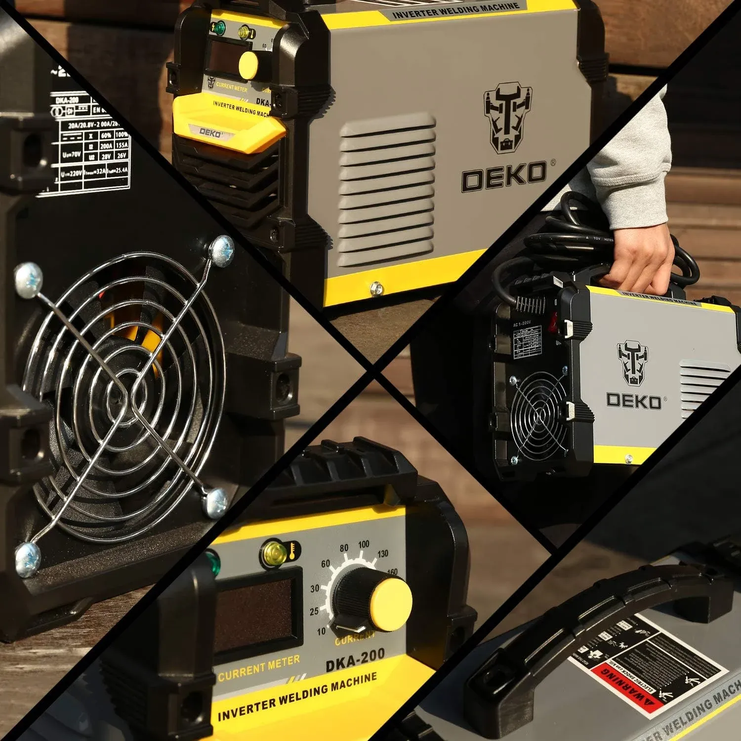 DEKO MMA 200A Inverter-Schweißgerät mit Zubehörset