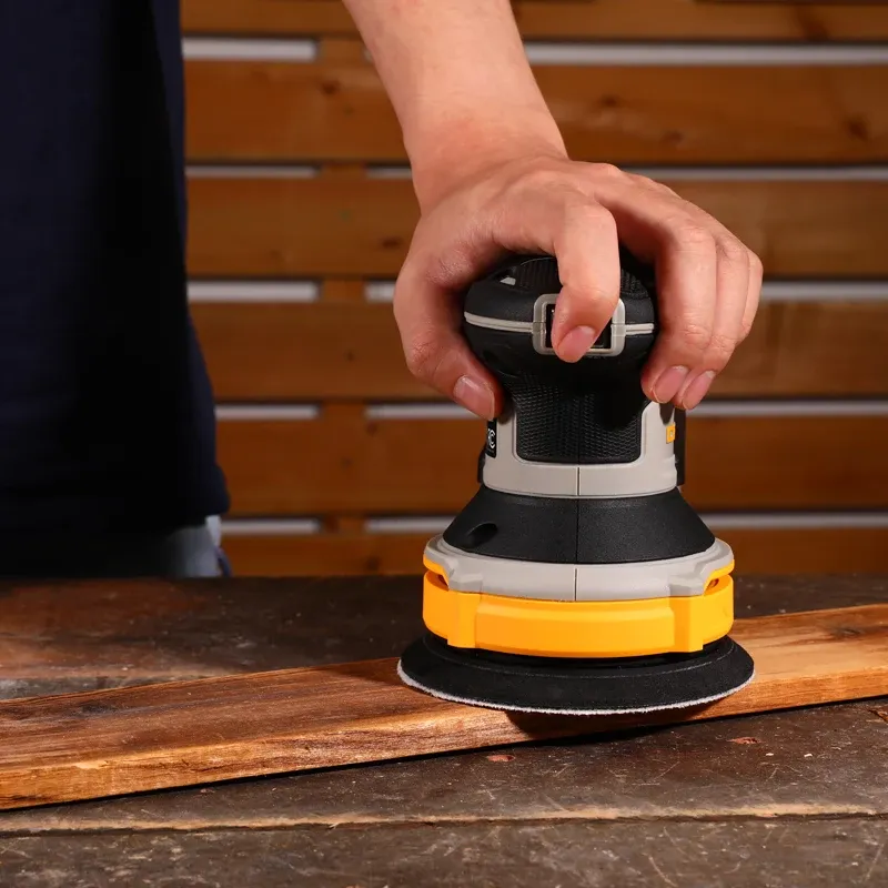 DEKO Exzenterschleifer 125 mm mit 16 Schleifscheiben und Staubabsaugung