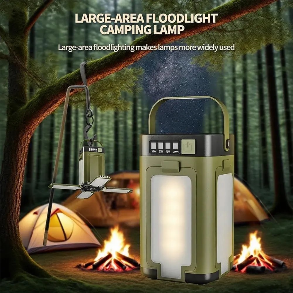 Faltbare Solar-Campinglaterne mit 4 Leuchtflügeln