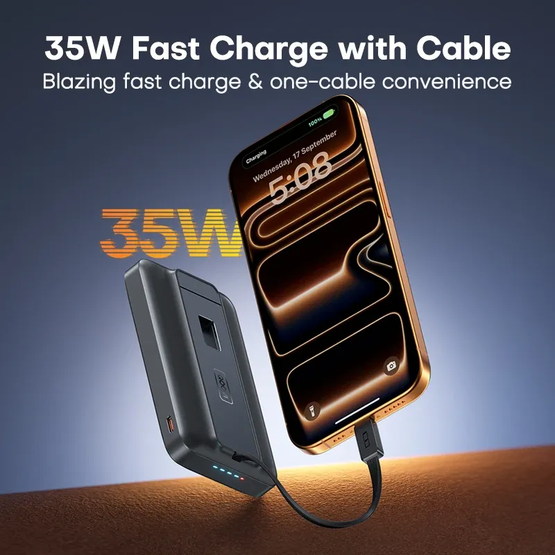 QOOVI Qi2 Magnetische 35W Powerbank mit Standfuß