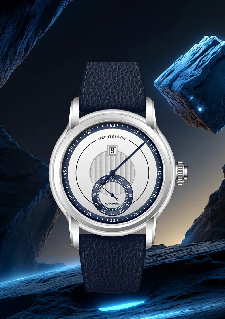 Specht & Söhne Jump-Hour Automatikuhr mit Saphirglas