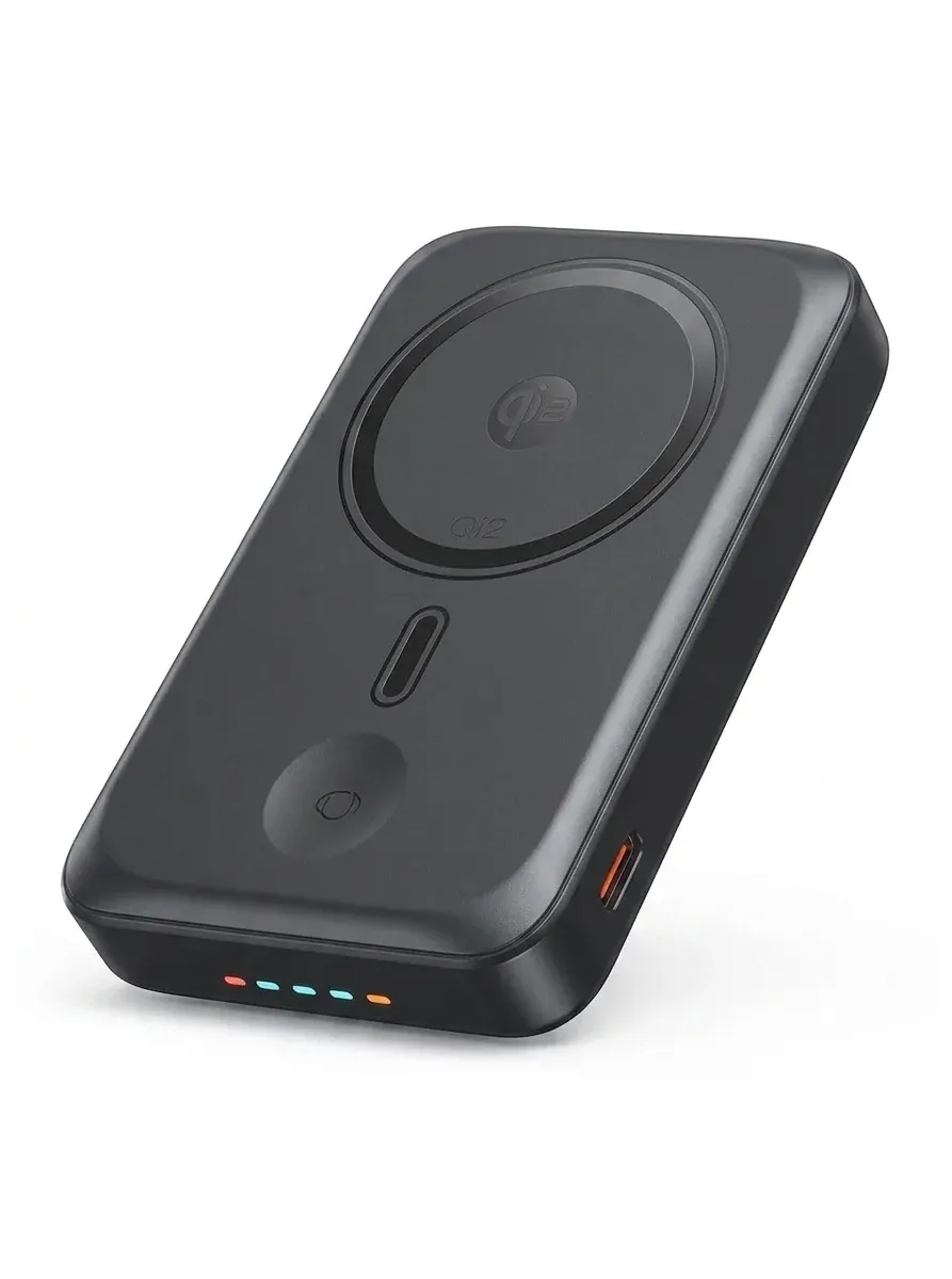 QOOVI magnetische Powerbank in Dunkelgrau