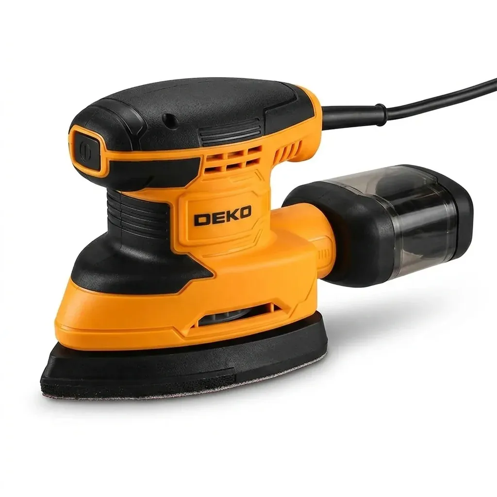 DEKO Elektro-Detailschleifer auf weißem Hintergrund