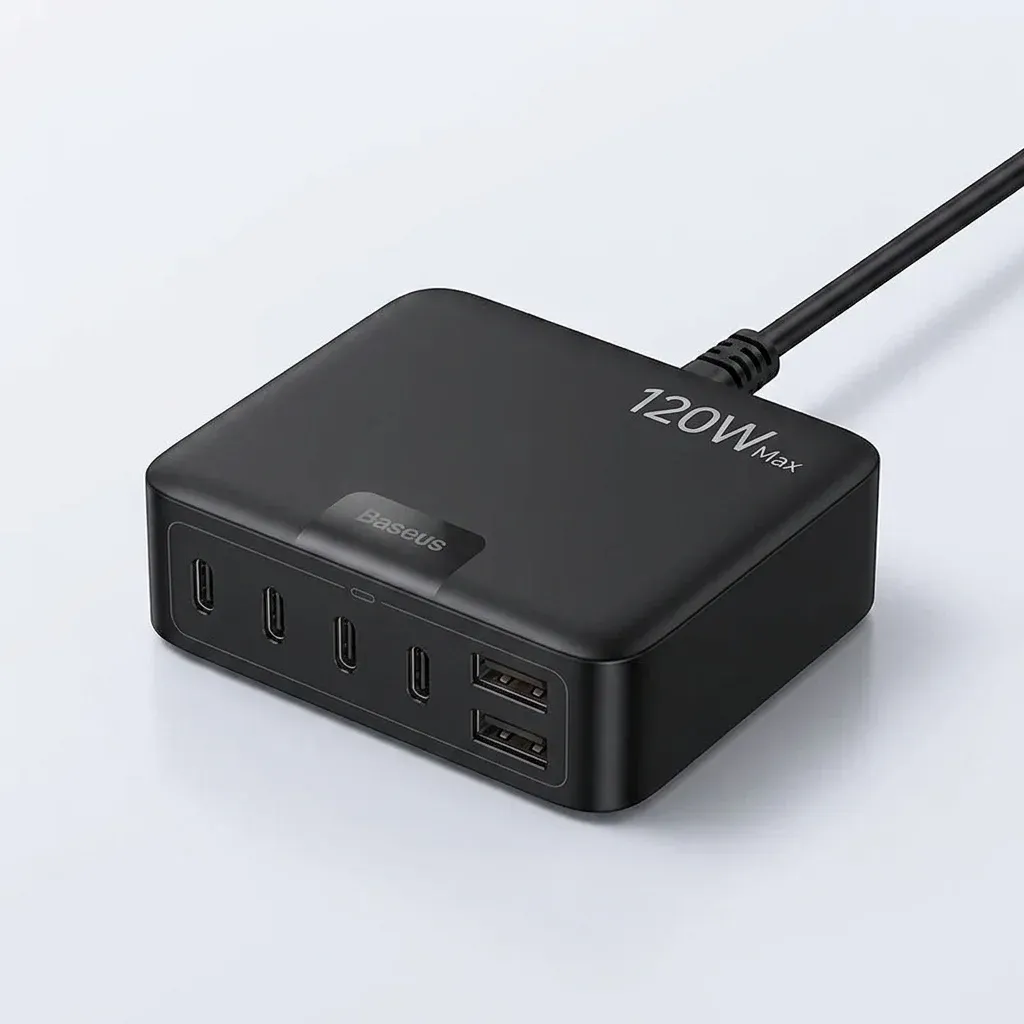 Baseus 120W GaN-Desktop-Ladegerät mit 6 Ports