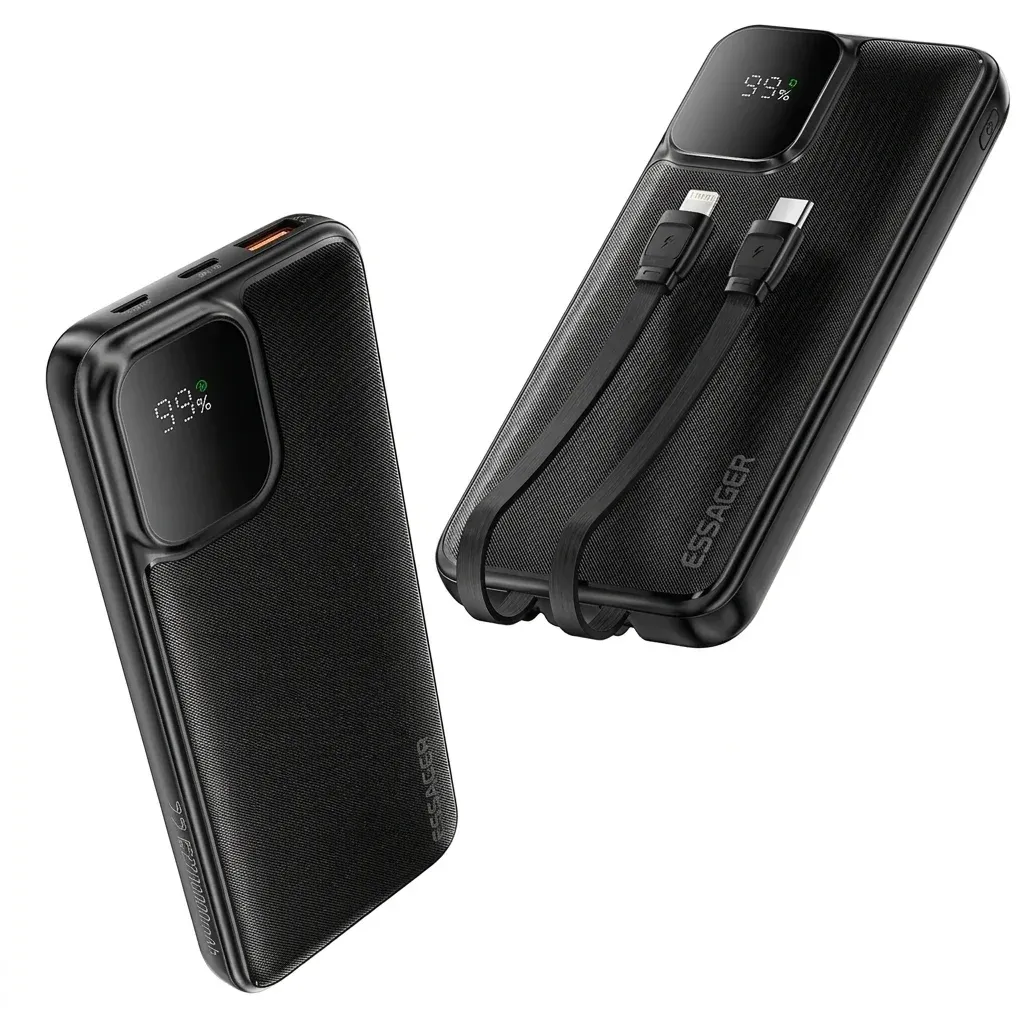 Essager Powerbank 20.000 mAh schwarz