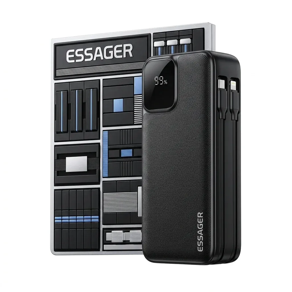 Essager Powerbank 20.000 mAh schwarz
