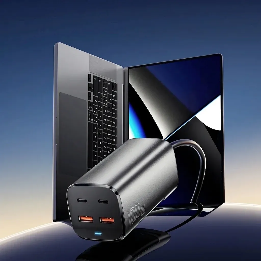 ESSAGER 100W GaN-Desktop-Ladegerät mit 4 Ports