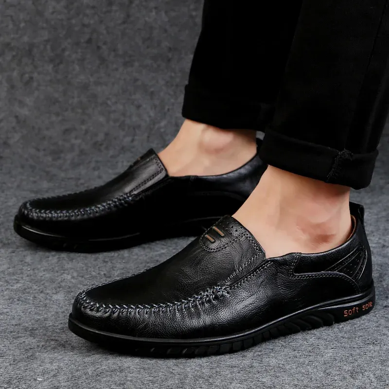 Handgefertigte Herren-Loafer mit weicher Sohle