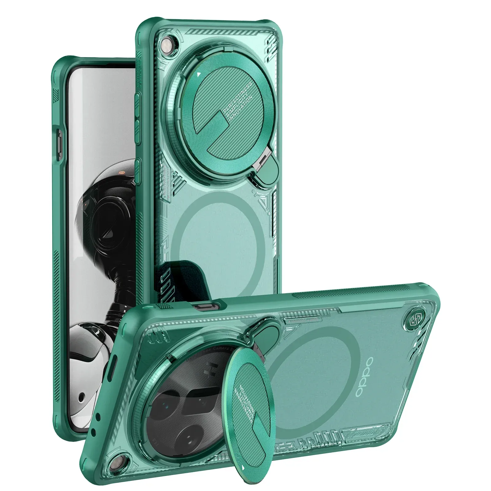 NILLKIN Iceblade Prop MagSafe-Hülle für Oppo Find X7 Ultra mit Kameraständer