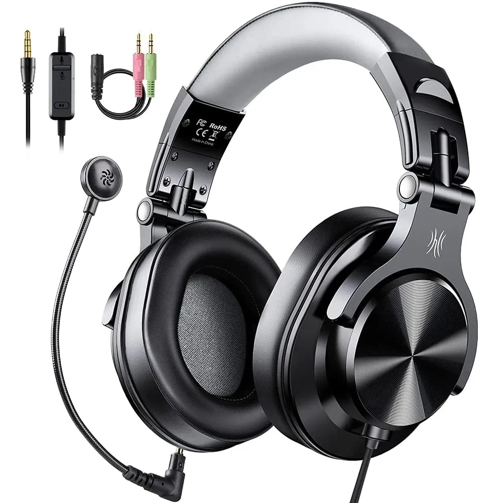 Oneodio 3,5-mm Gaming-Headset mit abnehmbarem Mikrofon