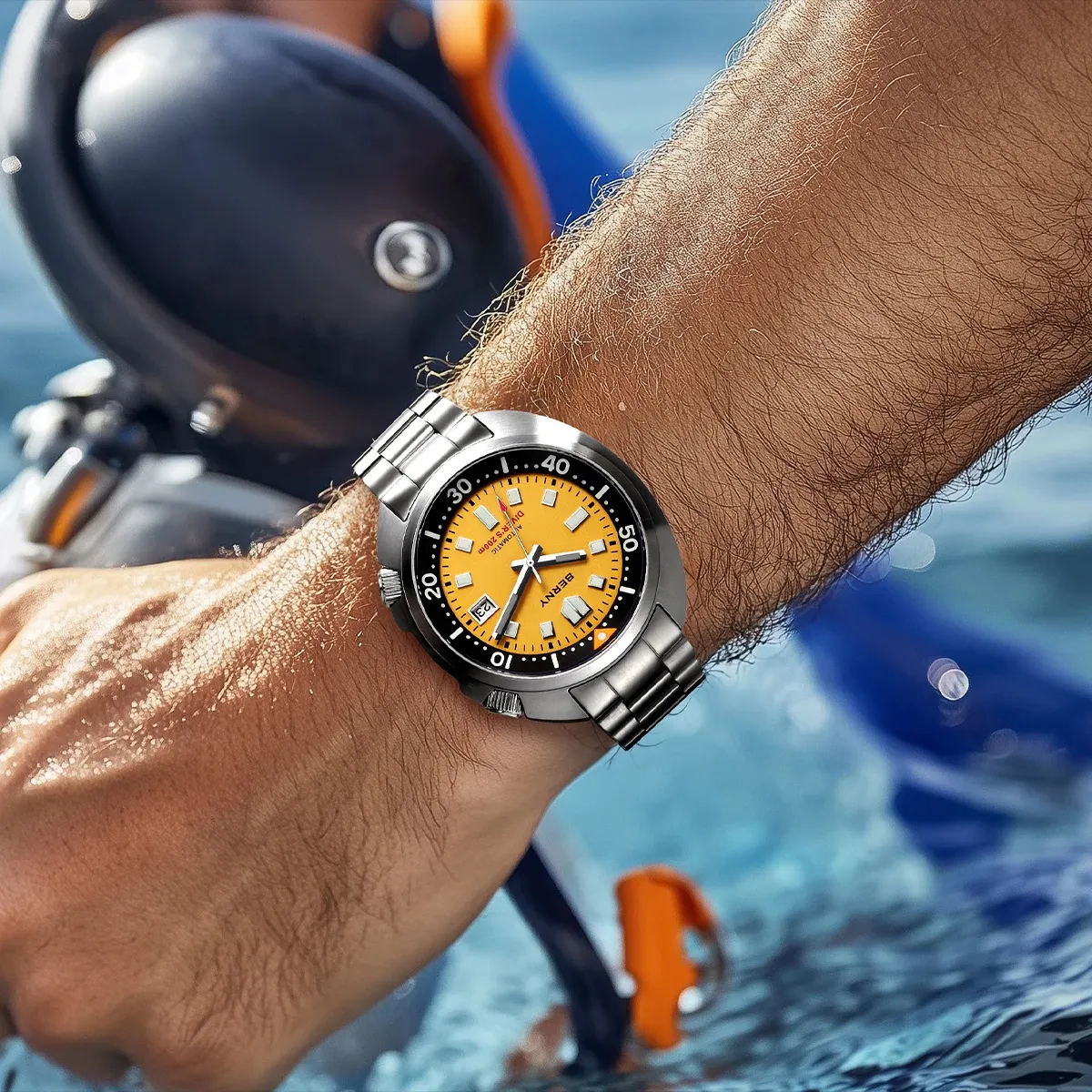 BERNY Compressor-Diveruhr mit Miyota 8215 und Saphirglas