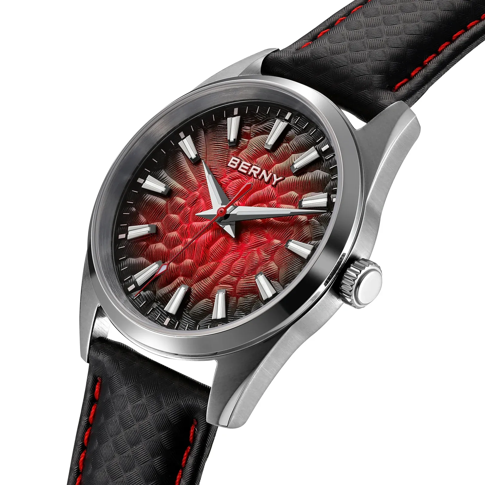 BERNY Herren-Quarzuhr mit Saphirglas und 10ATM