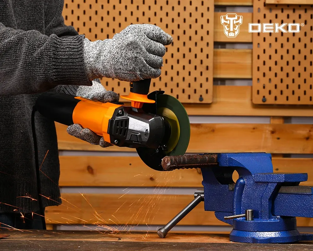 DEKO Netz-Winkelschleifer 115 mm, 800 W für präzise Trenn- und Schleifarbeiten