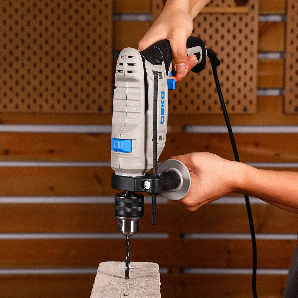 DEKO DKID13XL65G Netz-Schlagbohrmaschine 650 W mit 2 Funktionen