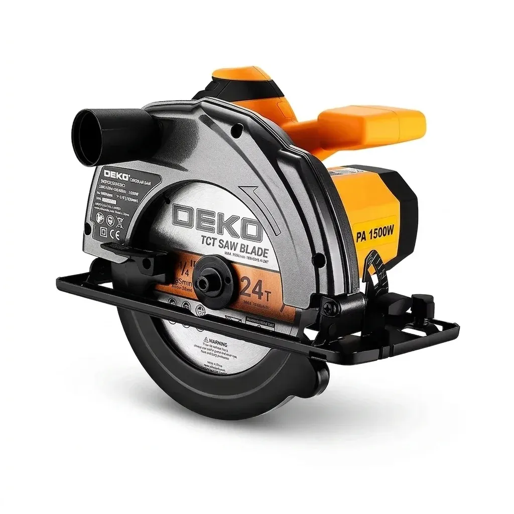 DEKO 185-mm Netz-Kreissäge mit Zusatzgriff
