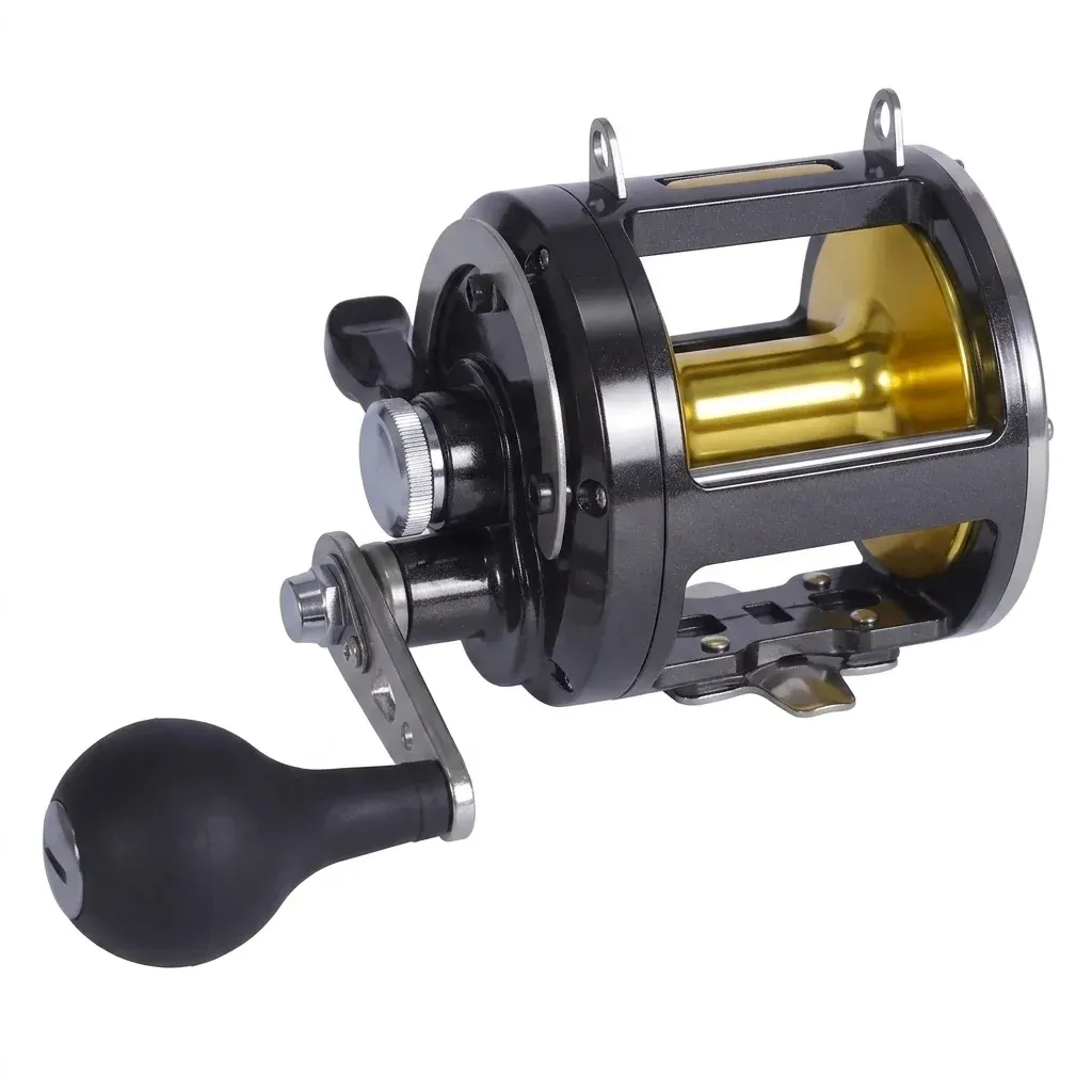 Vollaluminium-Trollingrolle mit 30-kg-Bremse