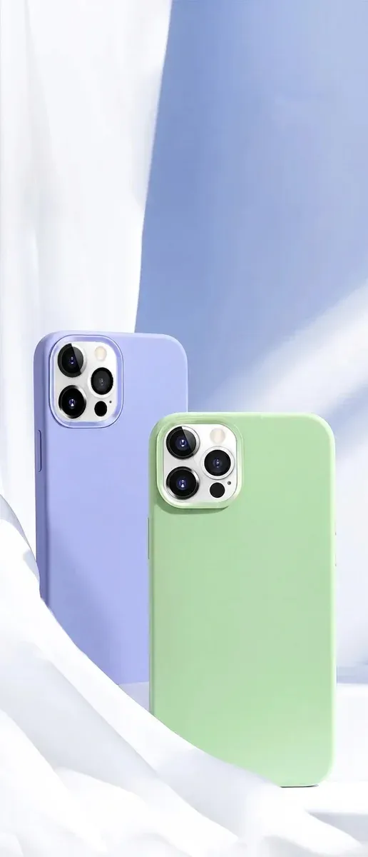 Liquid-Silikon-Hülle für iPhone in Pastellfarben