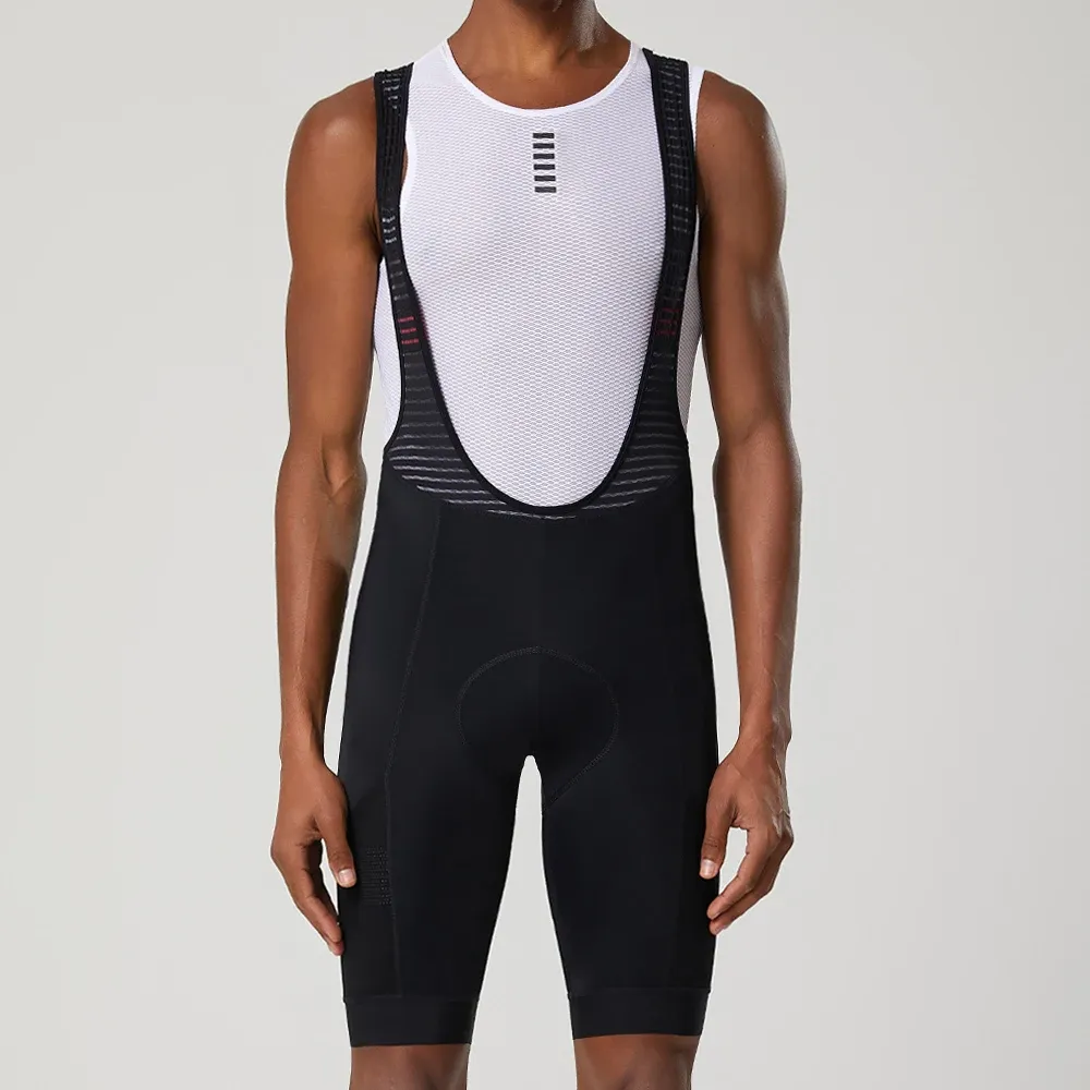 YKYWBIKE Herren-Bibshorts mit 4 Taschen für Langstrecken