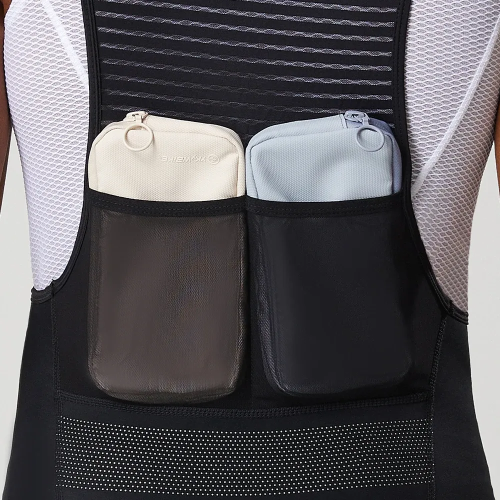 YKYWBIKE Herren-Bibshorts mit 4 Taschen für Langstrecken