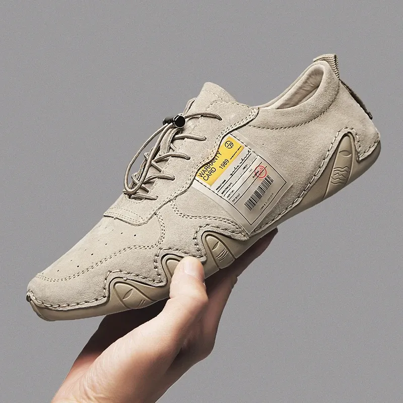 Leichte Herren-Echtleder-Slipper mit rutschfester Sohle