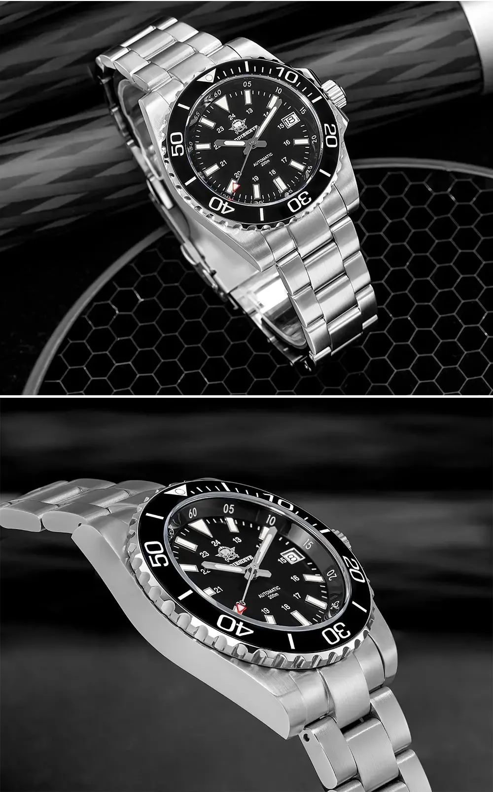 ADDIESDIVE AD2504 Automatik-Taucheruhr mit Saphirglas