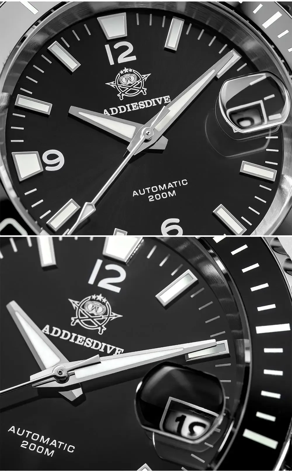 ADDIESDIVE 8215 Automatik-Taucheruhr mit Saphirglas und Keramiklünette