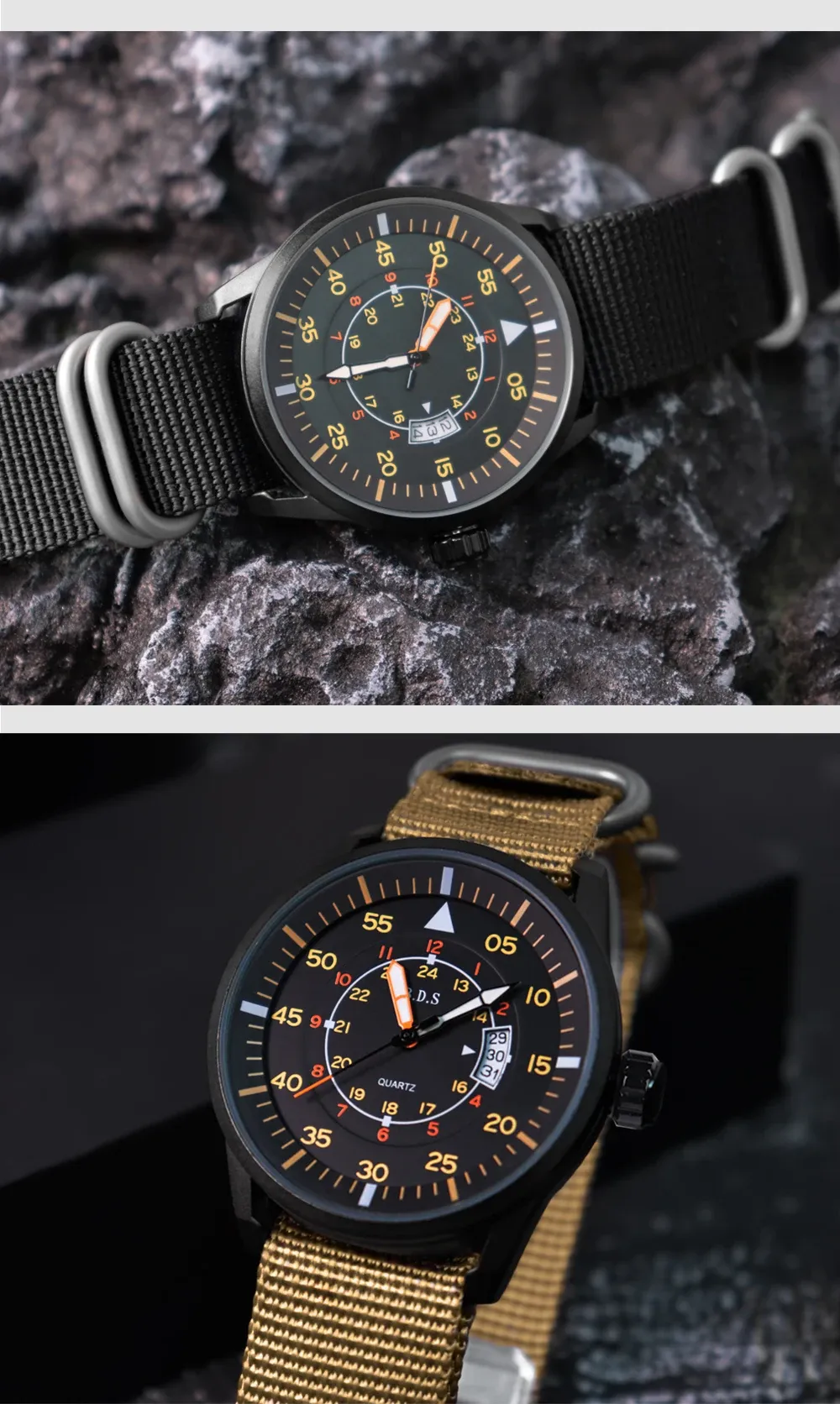 ADDIESDIVE MY-1508 Outdoor-Sportuhr mit Nylonband