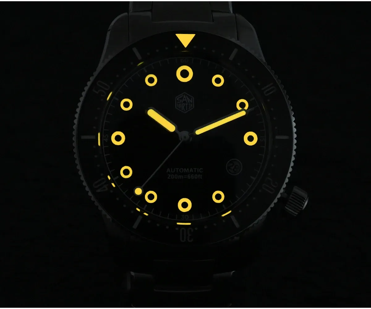 San Martin 39,5-mm Taucheruhr mit Automatik und Saphirglas