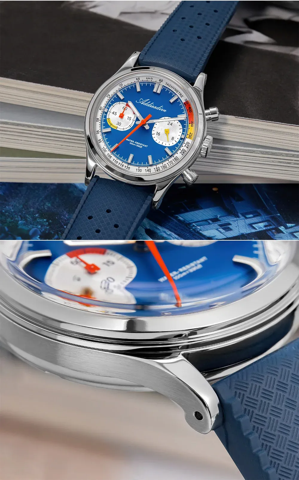 ADDIESDIVE VK64 Chronograph mit 100 m Wasserschutz