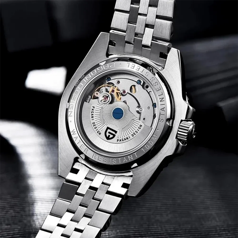 PAGANI DESIGN GMT-Automatikuhr mit Saphirglas und Stahlband