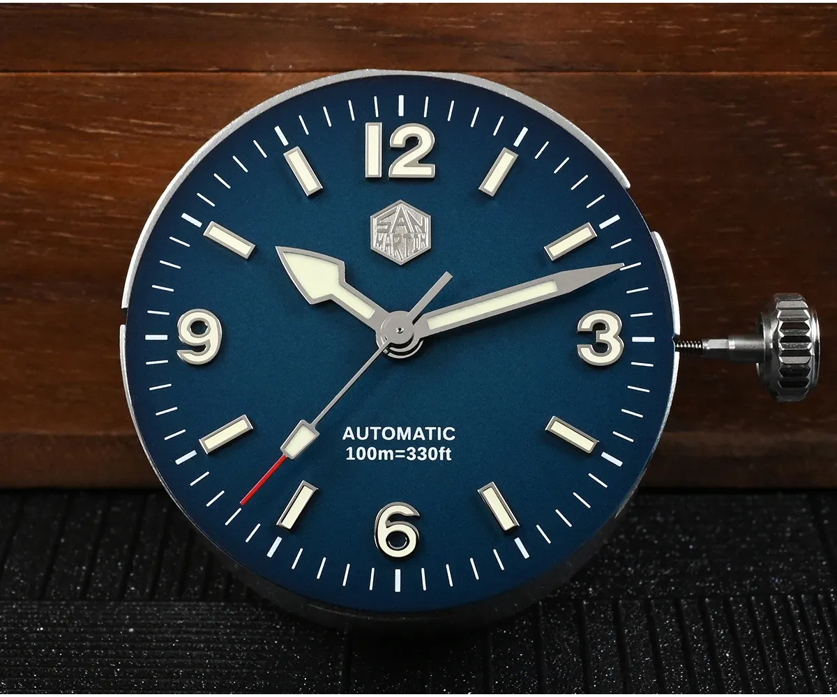 San Martin 38-mm Automatik-Sportuhr mit Saphirglas und BGW-9-Leuchtmasse