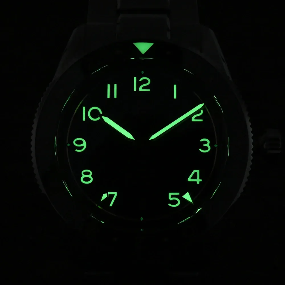 San Martin SN0140W 38-mm GMT-Automatikuhr mit Saphirglas