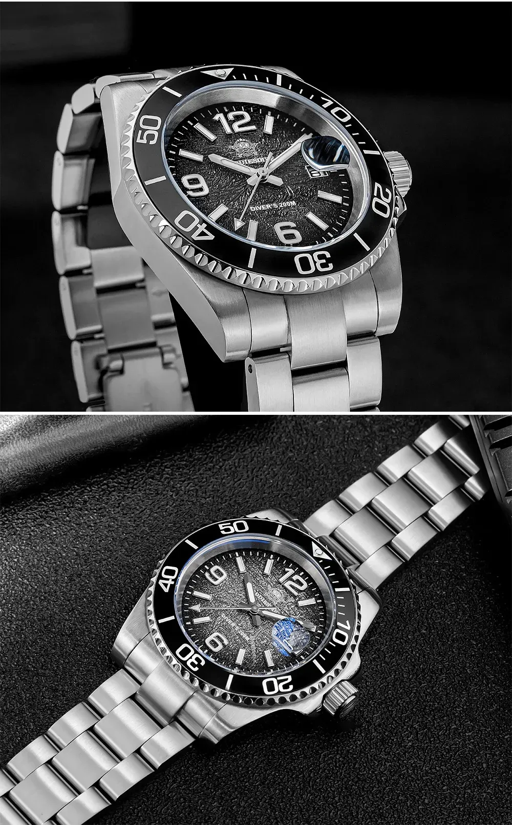 ADDIESDIVE AD2513 41-mm Quarz-Taucheruhr mit 200 m Wasserschutz