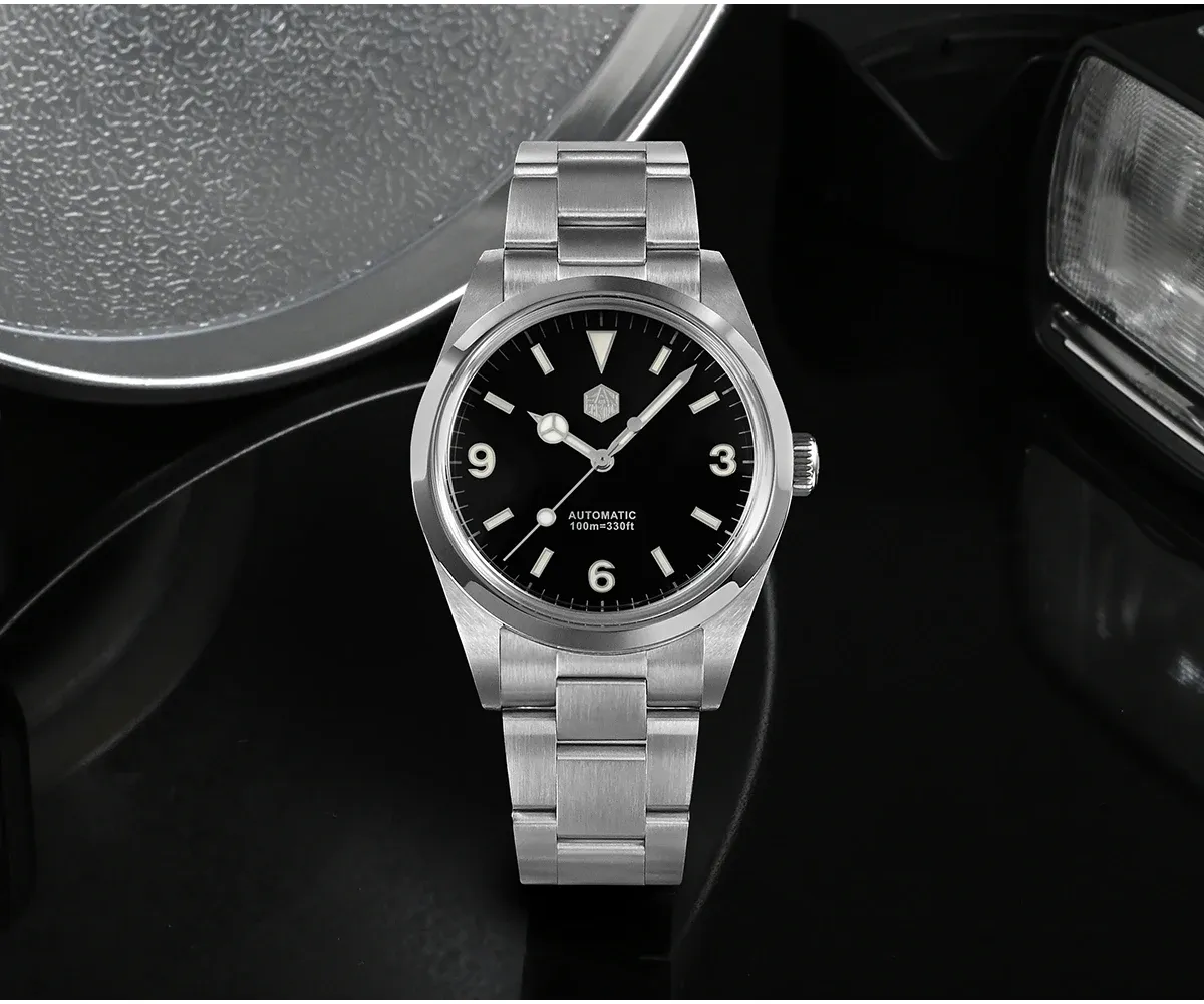 San Martin Automatik-Sportuhr 39 mm mit Saphirglas und BGW-9-Leuchtmasse