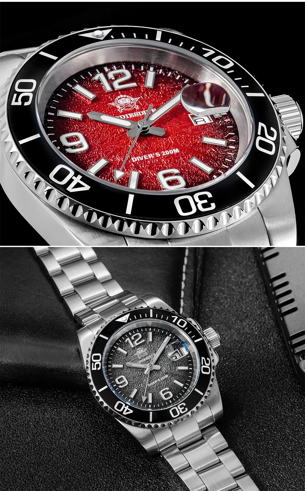 ADDIESDIVE AD2513 41-mm Taucheruhr mit Keramiklünette und BGW9-Leuchtmasse