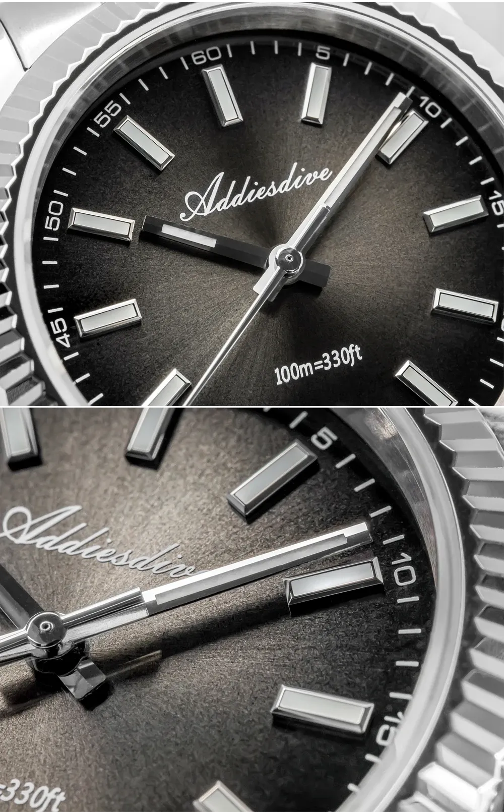 ADDIESDIVE AD2073 36-mm Dress-Quarzuhr aus Stahl mit Saphirglas