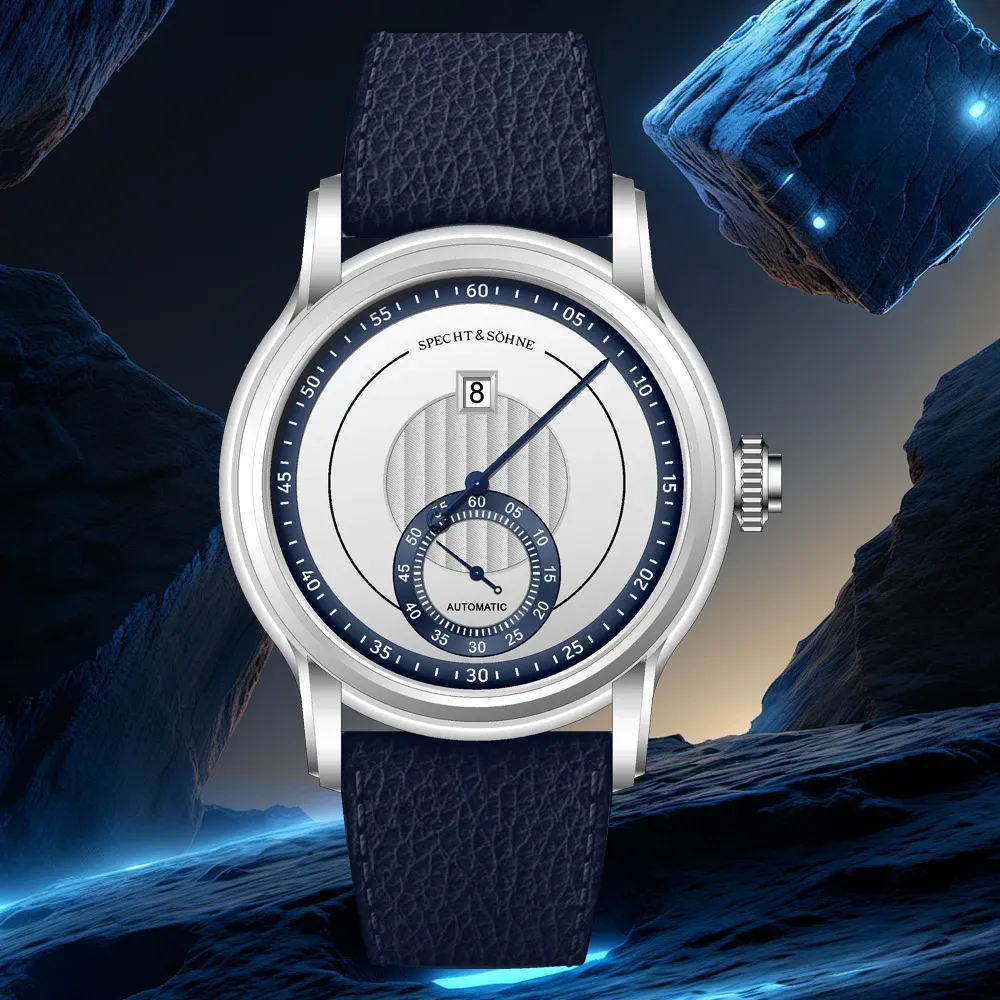 Specht & Söhne Jump-Hour Automatikuhr 39 mm mit Saphirglas