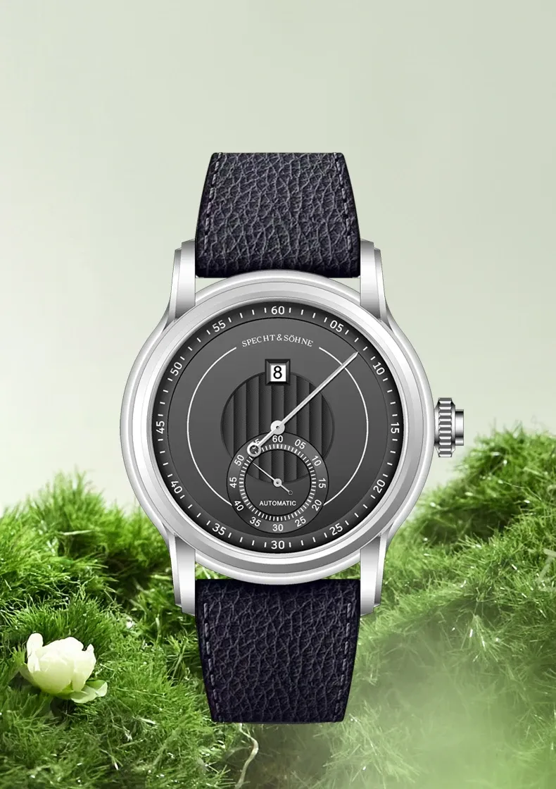 Specht & Söhne Jump-Hour Automatikuhr 39 mm mit Saphirglas