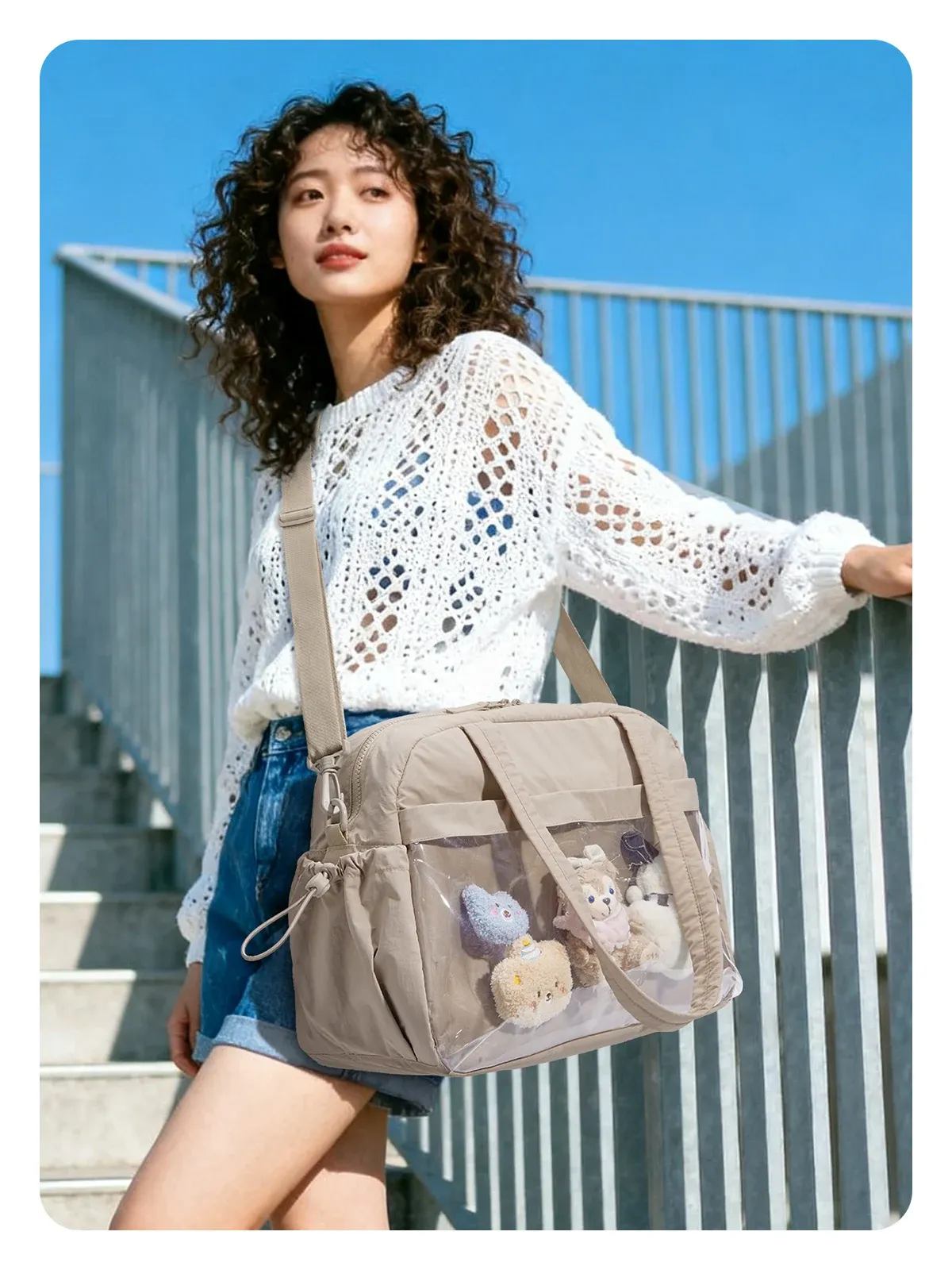 BAGSMART Reise-Umhängetasche mit Tote- und Duffel-Funktion