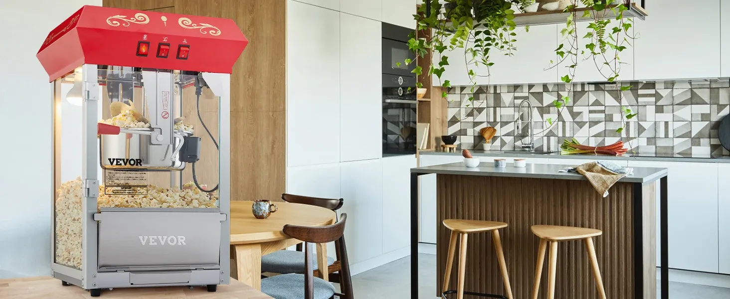 SucceBuy Kino-Popcornmaschine mit Glasgehäuse