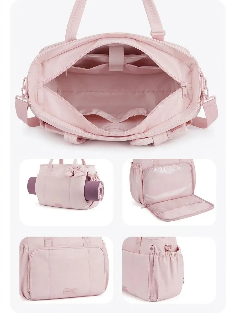 Geräumige rosa Tote-Bag mit vielen Fächern