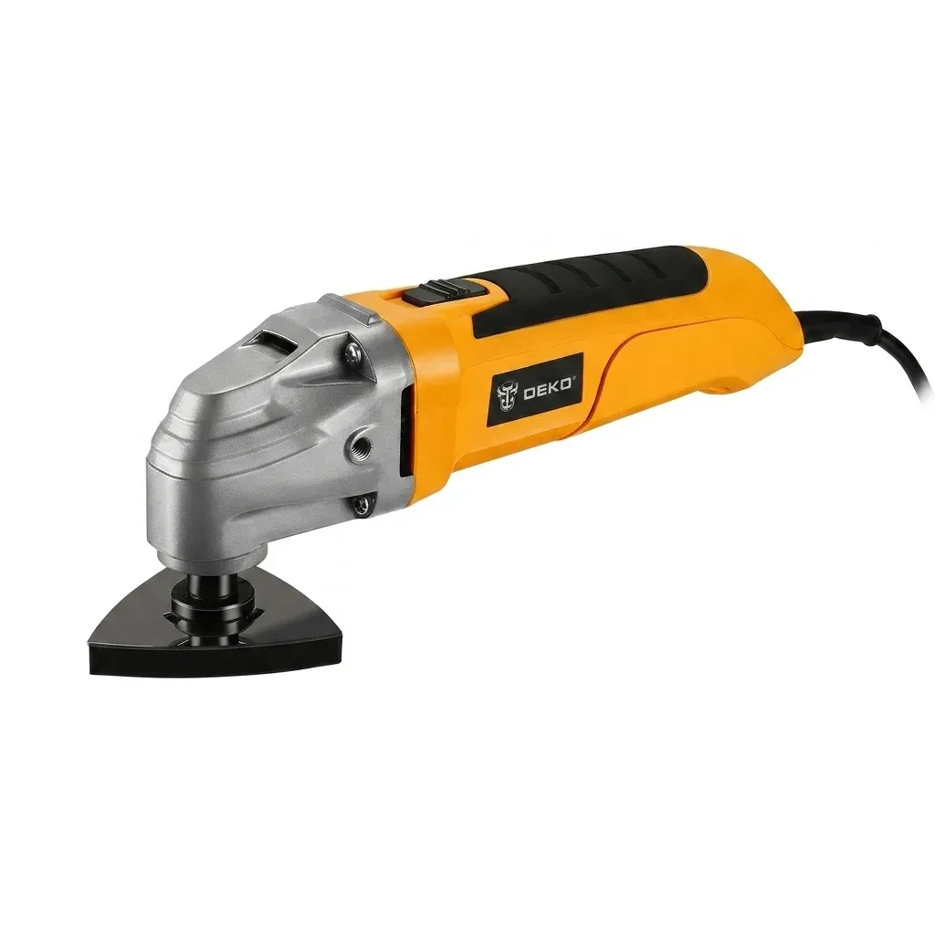 DEKO Multifunktions-Oszillierer gelb schwarz Studiofoto