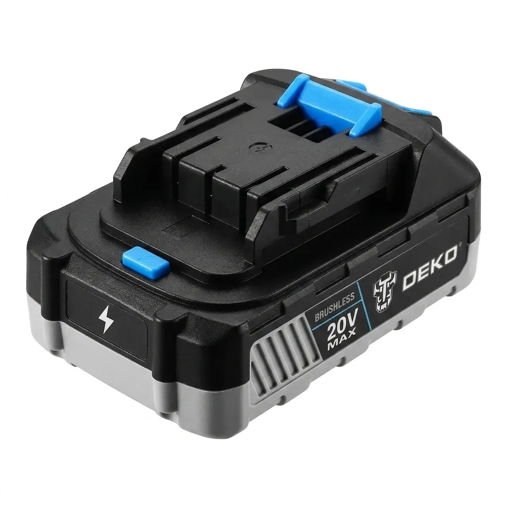 DEKO 20V Akku-Bohrschrauber-Akku frontal